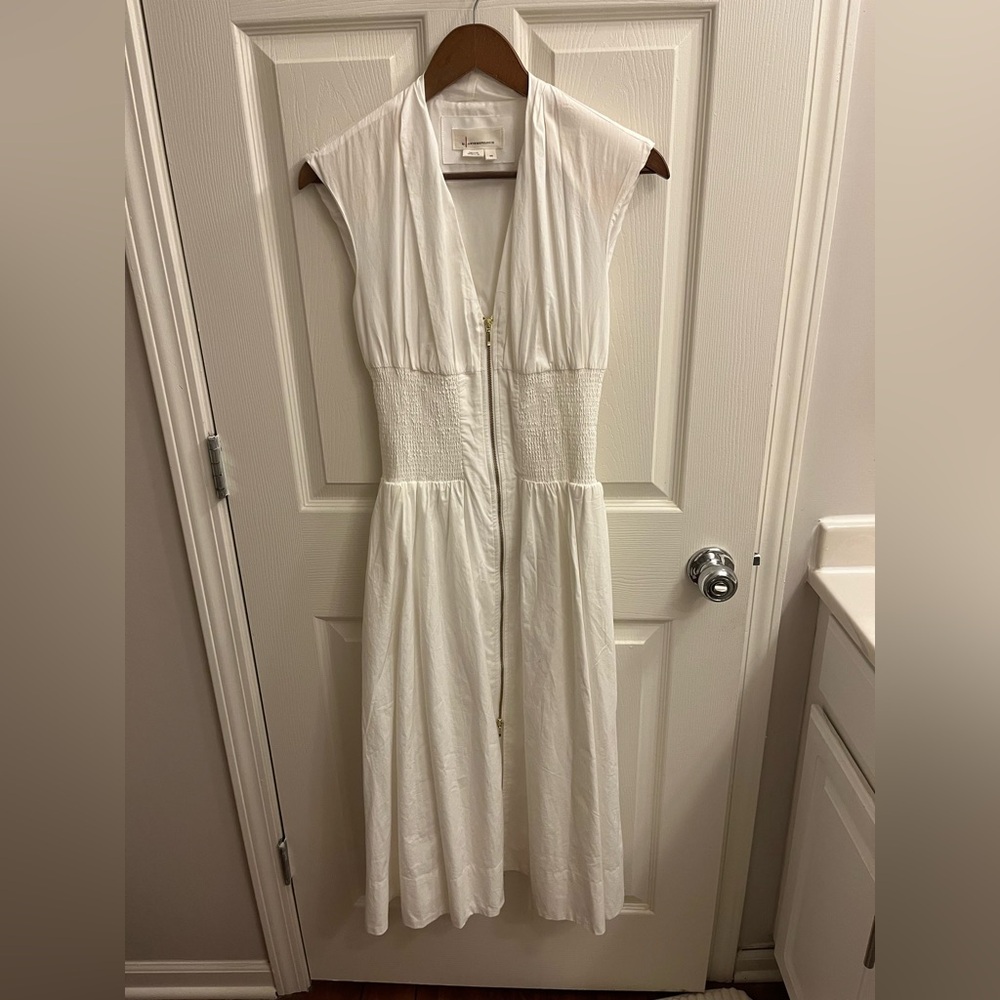 Anthropologie White Midi Dress